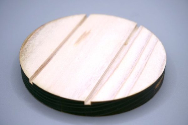 画像1: 県産材コースター丸形 (1)